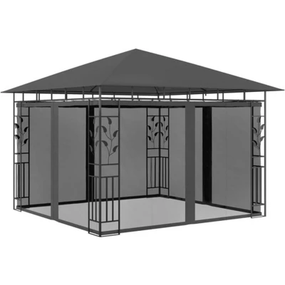 Afbeelding van Prieel met klamboe 180 g/m² 3x3x2,73 m antraciet
