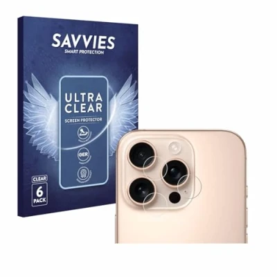 Afbeelding van Savvies (6 Stuks) Schermbeschermer voor Apple iPhone 16 Pro (ALLEEN Camera Lens) Screen Protector Ultra Transparant