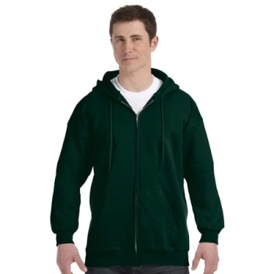Afbeelding van Hanes Ultimate Cotton® Fleece hoodie met volledige rits voor volwassenen, Diep Woud, M