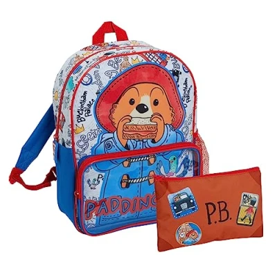 Afbeelding van Paddington Bear Rugzak met etui in transparant voorvak kinderdagverblijf lunch boekentas, Meerkleurig, Eén maat,