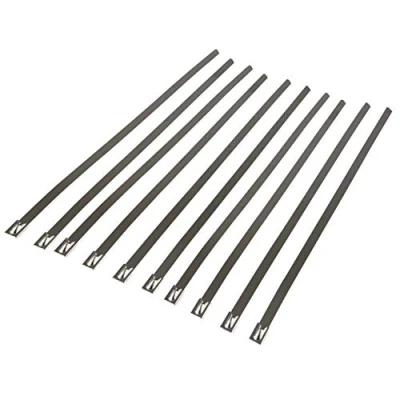 Afbeelding van Windhager Roestvrij stalen Binder Profi, kabelbinders, metalen binders, voor bevestiging van balkonschermen, roestvrij, 30 cm, 10 stuks, 07106