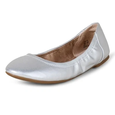 Afbeelding van Amazon Essentials Dames Belice Slip On Ballet Plat, Zilver, 9