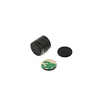 Afbeelding van Lijm N42 zwarte epoxymagneet voor kunst, handwerk, modelproductie, doe het zelf, hobby&#039;s 15 mm diameter x 1 1,1 kg trek noorden verpakking van 10 stuks