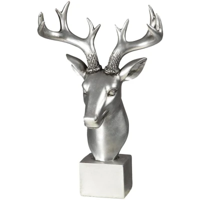 Afbeelding van Ambiente Haus Dierfiguur Edelhert figuur hoofd (1 stuk)