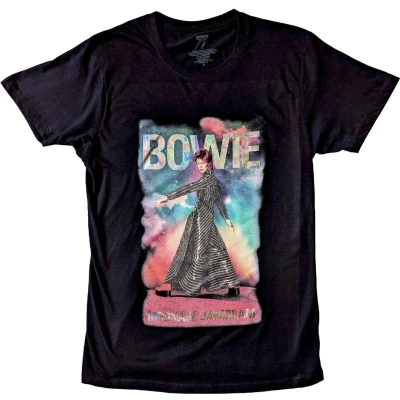 Afbeelding van David Bowie Moonage 11 Fade Heren T shirt S Zwart