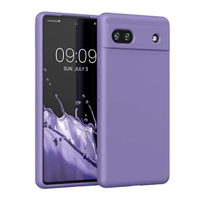 Afbeelding van kwmobile telefoonhoesje geschikt voor Google Pixel 6a Hoesje met siliconen coating Smartphone case in violet lila