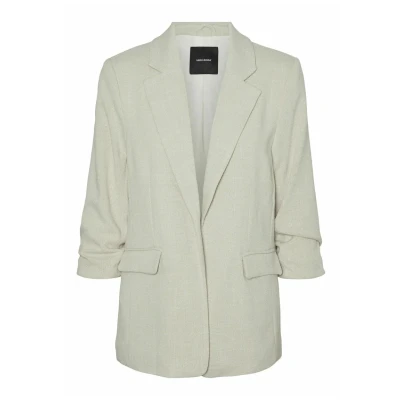 Afbeelding van Vero Moda Halflange jas, Dames, Maat: 34, Oatmeal