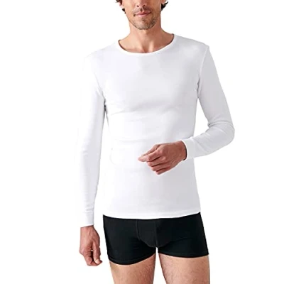 Afbeelding van Damart Heren T shirt Manches Longues Maille Interlock Ondergoed, wit, S
