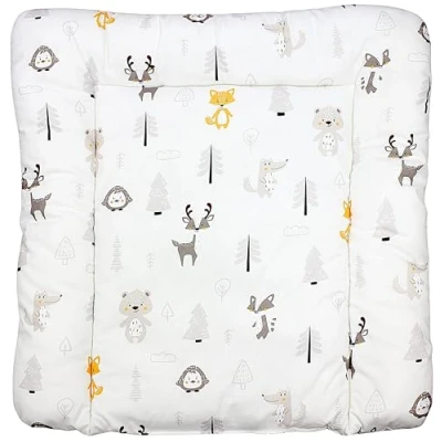 Afbeelding van TupTam Baby Aankleedkussen met Patronen, Bos/Vos/Ree/Egel/Beertje/Beige, 70 x cm