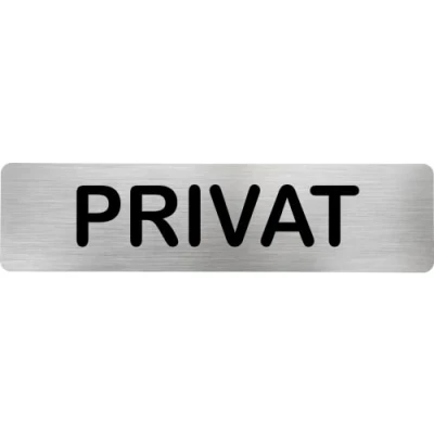 Afbeelding van MovilCom® Privat roestvrijstalen bordje deurbordje in Catalan informatiebord 200 x 50 mm