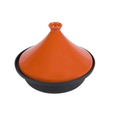 Afbeelding van Cosy&amp;Trendy Tajine Geschikt voor inductie Ø 30 cm Zwart/Oranje