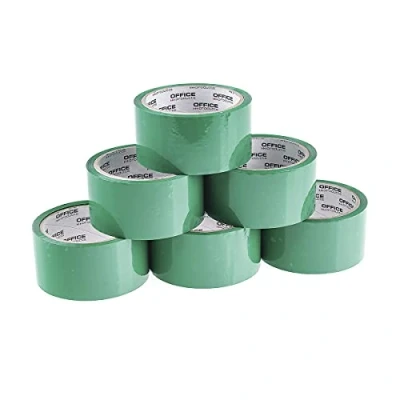 Afbeelding van OFFICER PRODUCTS 15025031 02 verpakkingstape Kleur: Groen / 6 rollen/Breedte 48 mm x Lengte 46 m/Gekleurde PP met acryllijm/Verpakkingstape