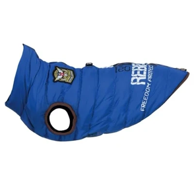 Afbeelding van Trixie Jas Saint Malo Met Tuig Blauw Hondenkleding 40 cm