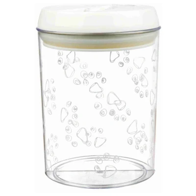 Afbeelding van Trixie Voorraadpot Kunststof Transparant / Wit 1,5 LTR 12X12X17,5 CM (403783)