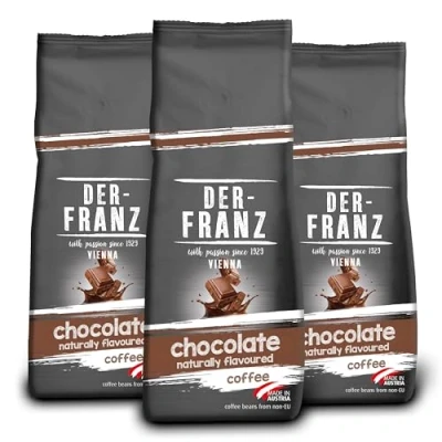 Afbeelding van Der Franz Koffie, op smaak gebracht met Van natureer UTZ chocolade, gemalen bonen, 3 x 500 g