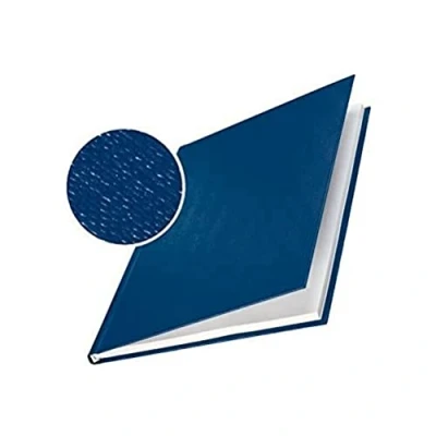 Afbeelding van Leitz 73930035 Boekbindemap impressBIND, harde kaft, A4, 14 mm, 10 stuks, blauw