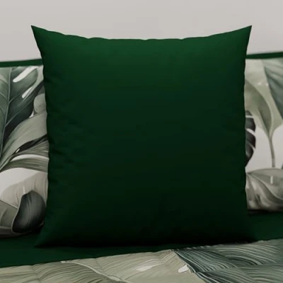 Afbeelding van PETTI Artigiani Italiani Set van 2 kussenslopen, 30 x cm, effen, smaragdgroen, kussensloop 100% microvezel, hypoallergeen, gemaakt in Italië