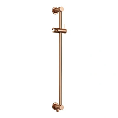 Afbeelding van Brauer Copper Edition Glijstang 70cm handdouchehouder geïntegreerde wateruitlaat PVD geborsteld koper
