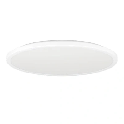 Afbeelding van Eglo LED plafondlamp Rovito, ronde badkamer plafonnière, badkamerlamp plafond van kunststof in wit, plafondverlichting warm wit koud IP44, Ø 50 cm