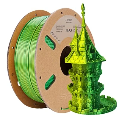 Afbeelding van Eryone Dual tweekleurig PLA filament 1,75 mm, 3D printerfilament, 1 kg spoel +/ 0,02 zijde geel en groen