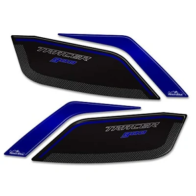 Afbeelding van Resin Bike Motorfietssticker compatibel met Yamaha Tracer 900 2018 2020 handbescherming tegen stoten en splinters, 3D sticker hars metallic blauwe afwerking