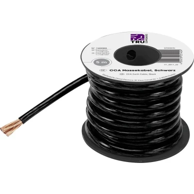 Afbeelding van TRU COMPONENTS 1568968 Massakabel 1 x 4 mm² Zwart 5 m