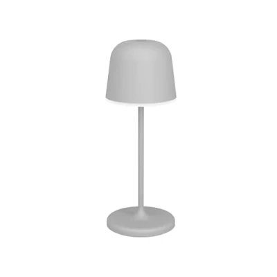 Afbeelding van EGLO Mannera S Tafellamp Priklamp Oplaadbaar (tot 28 uur licht) 20 cm Grijs/Wit Draadloos Dimbaar Binnen en Buiten