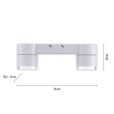 Afbeelding van Paul Neuhaus Witte plafondlamp Pure Nola 2 lichts 6862 16