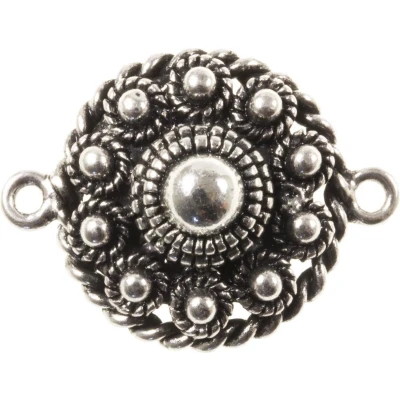 Afbeelding van Zeeuwse Knop Tussenstuk (30 mm) Antiek Zilver (2 stuks)