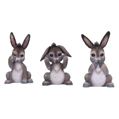 Afbeelding van Nemesis Now Drie Wise Ezels, Grijs, 11cm