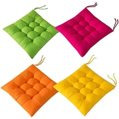 Afbeelding van DAguys 4 Stuks Zachte Stoelkussens Met Stropdassen voor Tuin, Terras, Keuken, Eetkamer (A, 40 x cm)