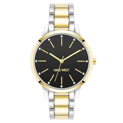 Afbeelding van Nine West damesarmbandhorloge met echt kristalaccenten