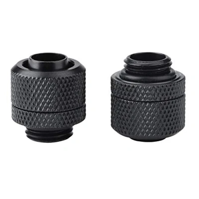 Afbeelding van ASHATA 2 stuks inch G1 / 4 schroefdoppen voor PC waterkoeling, ijspegels snelkoppelingsset met verborgen siliconen ring, twee touch schroefverbinding ijspegel dubbele nippel CPU waterkoeling
