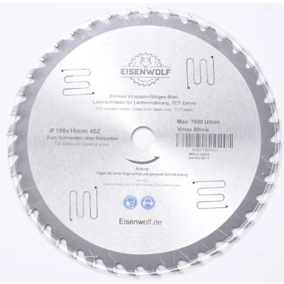 Afbeelding van 190mm zaagblad topkwaliteit cirkelzaagblad voor hout 190 x 16mm 40 tanden