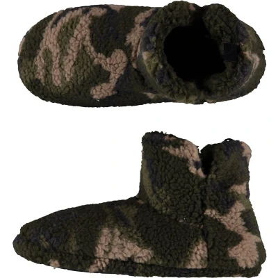 Afbeelding van Apollo Sloffen heren Army Groen Teddy maat 41/42 Pantoffels 42