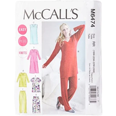 Afbeelding van McCalls MC6474 RR (18W 20W 22W 24W) naaipatroon voor elegant, extravagant, modieus
