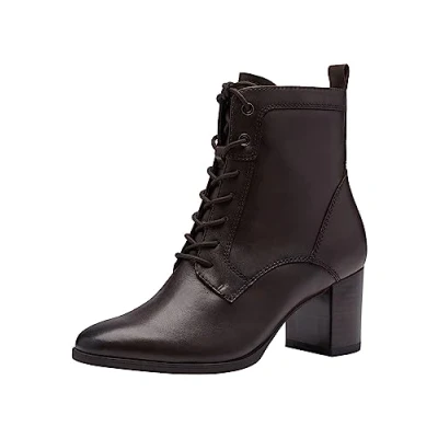 Afbeelding van Tamaris Veterboots, Dames, Maat: 39, Mocca Leer en imitatieleer