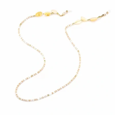 Afbeelding van Bijoutheek Collier Brillenkoord Schelpen Wit