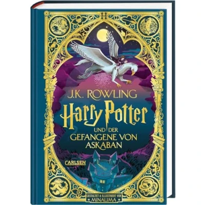 Afbeelding van Harry Potter und der Gefangene von Askaban (MinaLima Edition mit 3D Papierkunst 3): Farbig illustrierte Schmuckausgabe Goldprägung Pop Up Elementen