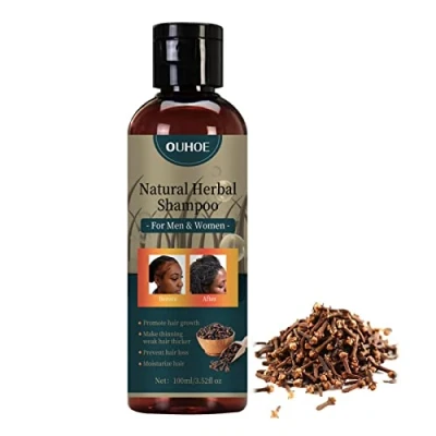 Afbeelding van Haarverdikkingshampoo voor mannen Kruidenshampoo tegen verdunning 100ml Shampoo verdikkende haaruitval Behandelde hergroeishampoo droog, normaal, vettig en gekleurd haar Delr