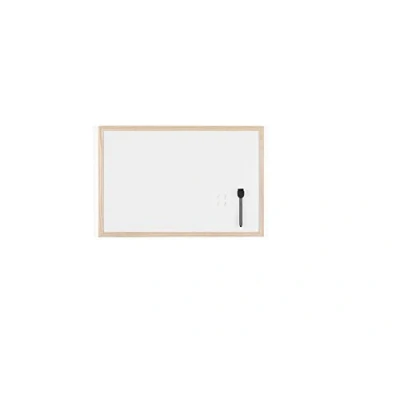 Afbeelding van Bi Office MM03001010 Magnetisch Whiteboard, Gelakt Stalen Oppervlak en Houten Omlijsting, 600x400 mm, 60x40 cm