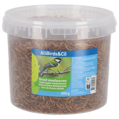 Afbeelding van Allbirds&amp;Co Gedroogde Meelwormen In Emmer Voer 850 g