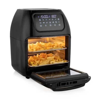 Afbeelding van Tristar Airfryer Oven FR 6964 Digitale Heteluchtfriteuse XXL 10 liter met programma&#039;s Inclusief frietmand en 2 grillrekken Zwart