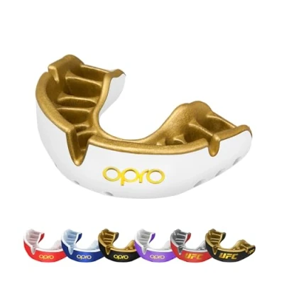 Afbeelding van OPRO Gebitsbeschermer Self Fit Gold Edition V2 Wit/Goud Junior