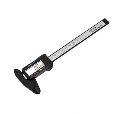 Afbeelding van KATSU Digitale Remklauw 150mm 6 Inch, Grote Display Imperial en Metrische Eenheden Fractie Conversie Koolstofvezel Elektronische Vernier Meettool 40141564