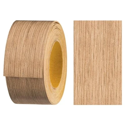 Afbeelding van haggiy Melamine randband, zelfklevend, 40 mm x 5 m, randband voor meubels, veilige bevestiging zonder strijken, randranden, wild eik