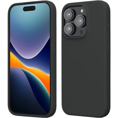 Afbeelding van kwmobile Case voor iPhone 15 Pro Slank TPU Hoesje met Zachte Afwerking In mat zwart