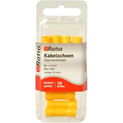 Afbeelding van Kabelschoen stootverbinder 4 6mm² 10st in blister