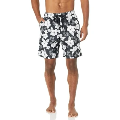 Afbeelding van Amazon Essentials Zwembroek, Zwarte Hibisc Print, Groot
