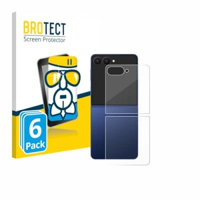 Afbeelding van BROTECT Screenprotector voor Samsung Galaxy Z Flip 7 (Achterkant) Folie Beschermfolie Beschermglas transparant (6 Stuks)